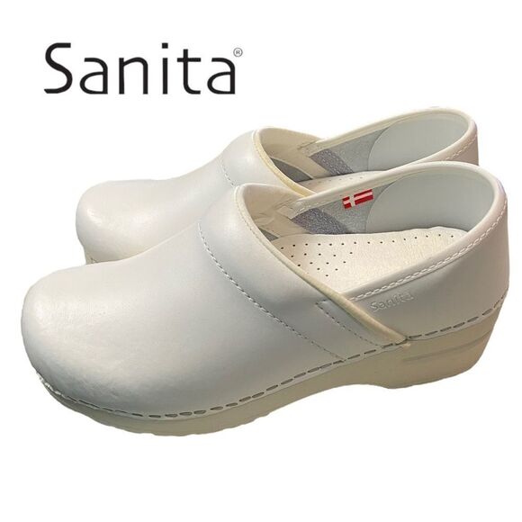SANITA Original PU Clogs 1500006W 1 White Professional Clogs with Box 36 5.5 6 - Picture 1 of 6